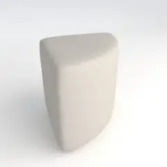 Pouf Ecopelle Ignifugo Angolare H 40 Bianco Per Ambienti Scolastici Innovativi