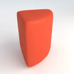 Pouf Ecopelle Ignifugo Angolare H 46 Arancio Per Ambienti Scolastici Innovativi