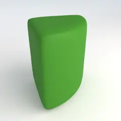 Pouf Ecopelle Ignifugo Angolare H 46 Verde Per Ambienti Scolastici Innovativi