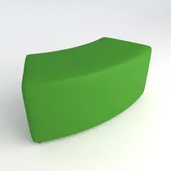 Pouf Ecopelle Ignifugo Curvo 45. H 40 Verde Per Ambienti Scolastici Innovativi