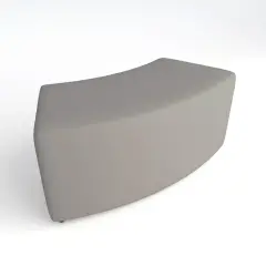 Pouf Ecopelle Ignifugo Curvo 45. H 40 Grigio Per Ambienti Scolastici Innovativi