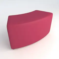 Pouf Ecopelle Ignifugo Curvo 45. H 46 Fucsia Per Ambienti Scolastici Innovativi