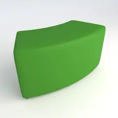 Pouf Ecopelle Ignifugo Curvo 45. H 46 Verde Per Ambienti Scolastici Innovativi