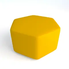 Pouf Ecopelle Ignifugo Esagonale H 46 Giallo Per Ambienti Scolastici Innovativi