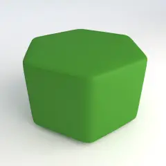 Pouf Ecopelle Ignifugo Esagonale H 46 Verde Per Ambienti Scolastici Innovativi