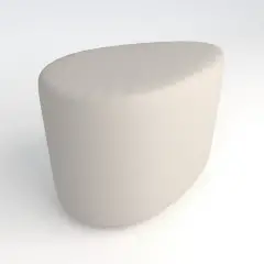 Pouf Ecopelle Ignifugo Goccia H 46 Bianco Per Ambienti Scolastici Innovativi