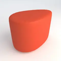Pouf Ecopelle Ignifugo Goccia H 46 Arancio Per Ambienti Scolastici Innovativi