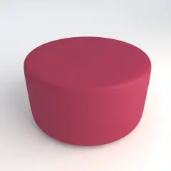 Pouf Virgola in Ecopelle Ignifuga Fucsia H 40 cm – Conforme CAM