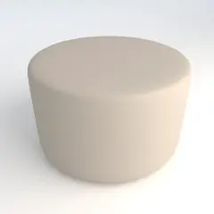 Pouf Ecopelle Ignifugo Tondo H 46 Bianco Per Ambienti Scolastici Innovativi