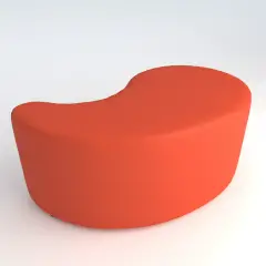 Pouf Ecopelle Ignifugo Virgola H 46 Arancio Per Ambienti Scolastici Innovativi