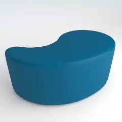 Pouf Ecopelle Ignifugo Virgola H 46 Azzurro Per Ambienti Scolastici Innovativi