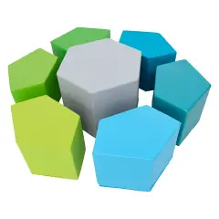 Pouff Morbidi Scuola Linea Lobo Set Colori del Cielo Per Un Ambiente Moderno