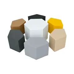 **Pouff Morbidi Linea Lobo - Set Colori della Terra per Scuole Moderne**