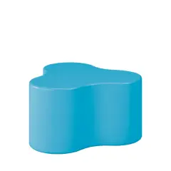 Pouff Trifoglio Altezza 32 Cm. Azzurro Mare, Per Ambienti Scolastici Innovativi