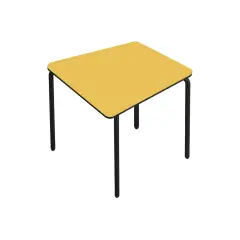 Tavolo Milo Impilabile – Cm 64x60 - Altezza 71 cm – Giallo - Conforme CAM