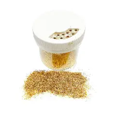 Brillantini Ecologici in Cellulosa Riciclata, Bio-Glitter Grana Fine 100 Gr. Oro