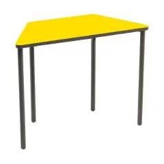 Banco Trapezio Modulare Scuola Primaria, Altezza 64 cm. Top Giallo