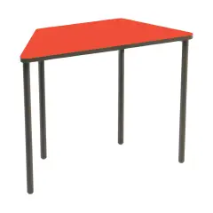 Banco Trapezio Modulare Scuola Secondaria – Top Rosso | Altezza 76 cm