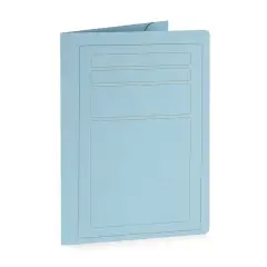 Cartelline 3 Lembi con Stampa 50Pezzi Azzurro Gr190