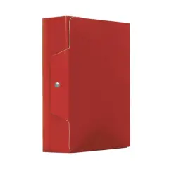 Cartella Portaprogetti Con Bottone Rossa Dorso 6 Cm