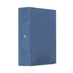 Cartella Portaprogetti Con Bottone Blu Dorso 15 Cm