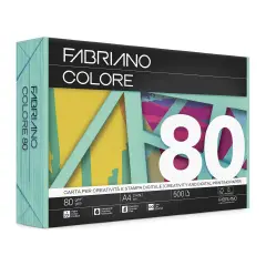 Carta Per Fotocopie Fabriano Colore 80 Gr/mq A4 Acquamarina Risma 500 Fogli