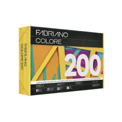 Carta Per Fotocopie Fabriano Colore 200 Gr/mq A4 Giallo Risma 100 Fogli