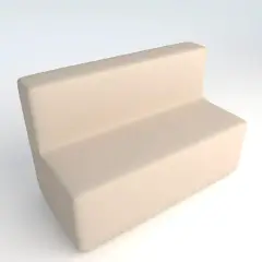 Divano Ecopelle Ignifugo 3 Posti H 46 Bianco Per Ambienti Scolastici Innovativi