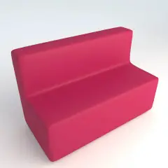 Divano Ecopelle Ignifugo 3 Posti H 46 Fucsia Per Ambienti Scolastici Innovativi