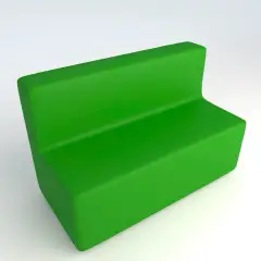 Divano Ecopelle Ignifugo 3 Posti H 46 Verde Per Ambienti Scolastici Innovativi