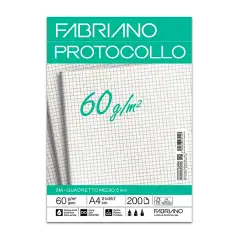 Carta Protocollo Fabriano 60gr Quadretti 5 mm • Fogli 200