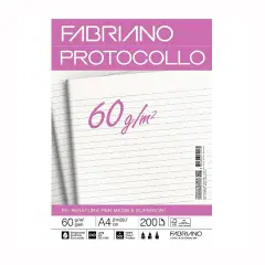 Carta Protocollo Fabriano 60gr Rigatura 1R • Fogli 200