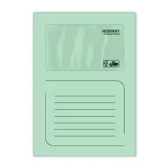 Cartella 3 Lembi Con Finestra Verde 50 pz