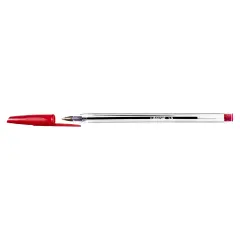 Penna a Sfera Crystal Rossa 1.0mm Con Cappuccio – Confezione 50 pz
