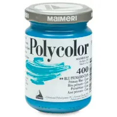 Colore Acrilico Polycolor Maimeri - 140 ml - Blu Primario Cyan 400