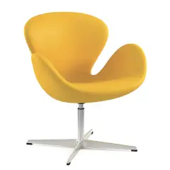 Poltrona Girevole Chloe - Giallo Mostarda Per Ambienti Scolastici Innovativi