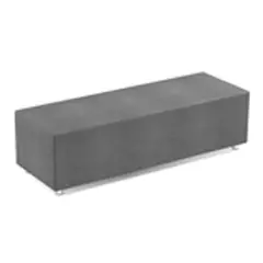 Pouff Rettangolare Cm.55x160 - H 45 Cm - Grigio Per Ambienti Scolastici Innovativi