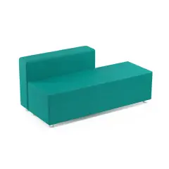 Pouff Con Spalliera  H45 Cm - Verde Acqua Per Ambienti Scolastici Innovativi