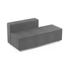 Pouff Con Spalliera  H45 Cm - Grigio Per Ambienti Scolastici Innovativi