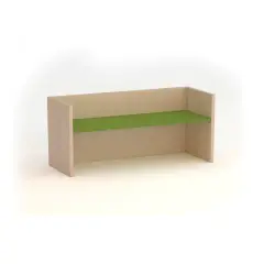 Panca Pluriuso Nido e Infanzia Kubò Betulla, Seduta Verde Kiwi - Conforme CAM