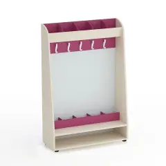 Appendiabiti Scuola Infanzia Kubò Betulla 5 Posti Fucsia - Conforme CAM