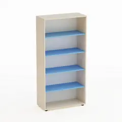 Mobile Kubò Betulla A Giorno H 180 cm Ripiani Blu Orizzonte - Conforme CAM