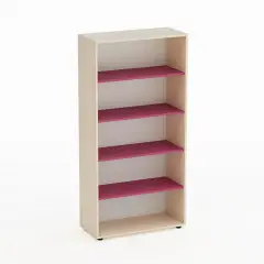 Mobile Kubò Betulla A Giorno H 180 cm Ripiani Fucsia - Conforme CAM