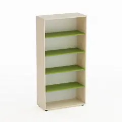 Mobile Kubò Betulla A Giorno H 180 cm Ripiani Verde Kiwi - Conforme CAM