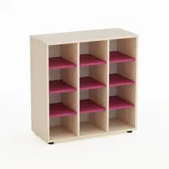 Mobile Kubò Betulla 12 Caselle H 90 Cm. Fucsia - Conforme CAM