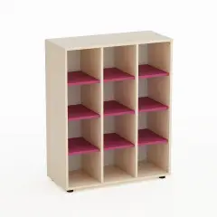 Mobile Kubò Betulla 12 Caselle H 110 Cm. Fucsia - Conforme CAM