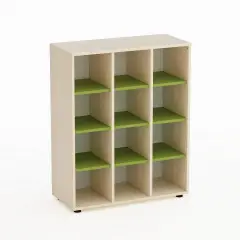 Mobile Kubò Betulla 12 Caselle H 110 Cm. Verde Kiwi - Conforme CAM