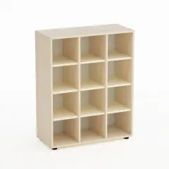 Mobile Kubò Betulla 12 Caselle H 110 Cm. Magnolia - Conforme CAM