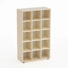 Mobile Kubò Betulla 15 Caselle H 150 Cm. Magnolia - Conforme CAM