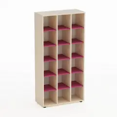 Mobile Kubò Betulla 18 Caselle H 180 Cm. Fucsia - Conforme CAM